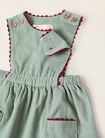 Robe-Salopette en Velours Côtelé