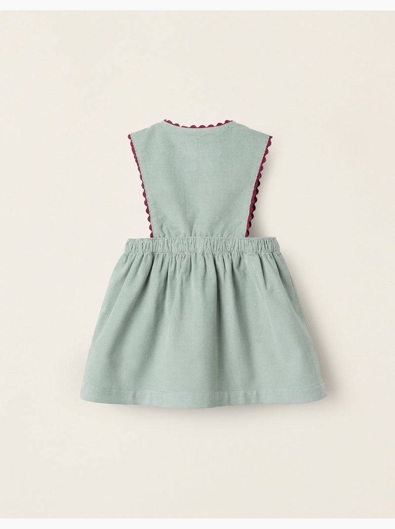 Robe-Salopette en Velours Côtelé Vert - Kiabi