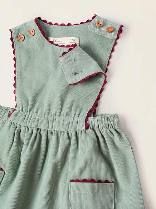 Robe-Salopette en Velours Côtelé - Kiabi