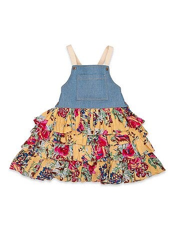 Robe Salopette Été Volants Liberty GIGI - La Faute à Voltaire