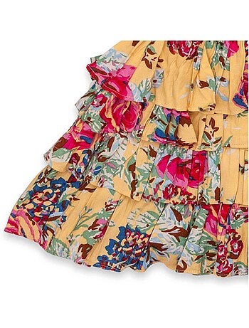 Robe Salopette Été Volants Liberty GIGI - La Faute à Voltaire