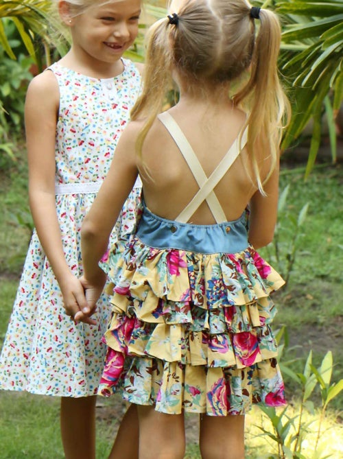 Robe Salopette  Été  Volants Liberty   GIGI - La Faute à Voltaire - Kiabi