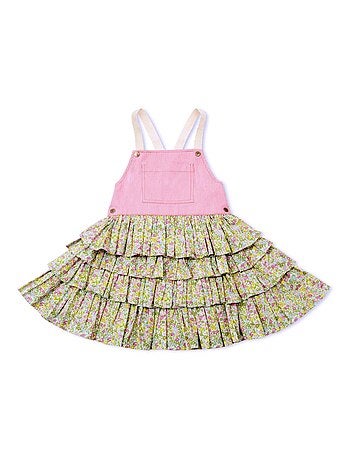 Robe Salopette Fleurie Liberty GIGI - La Faute à Voltaire
