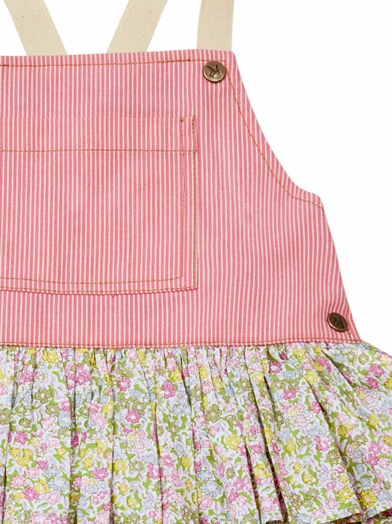 Robe Salopette   Fleurie Liberty   GIGI - La Faute à Voltaire Rose - Kiabi