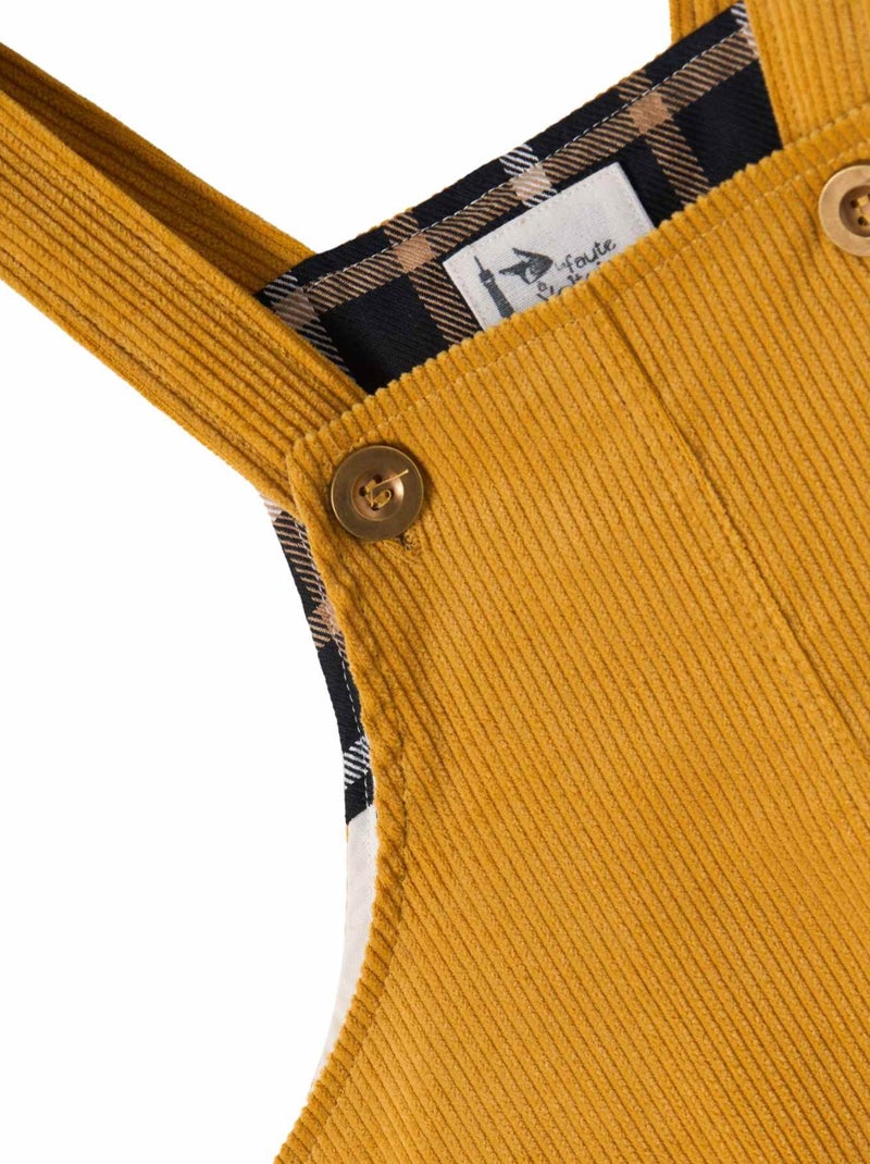 Robe Salopette Hiver  en Velours   LOLA - La Faute à Voltaire Jaune - Kiabi