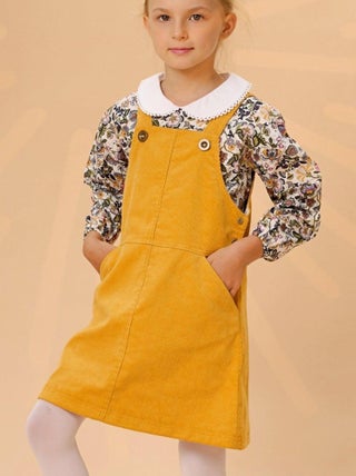 Robe Salopette Hiver Fille  Velours    LOLA - La Faute à Voltaire