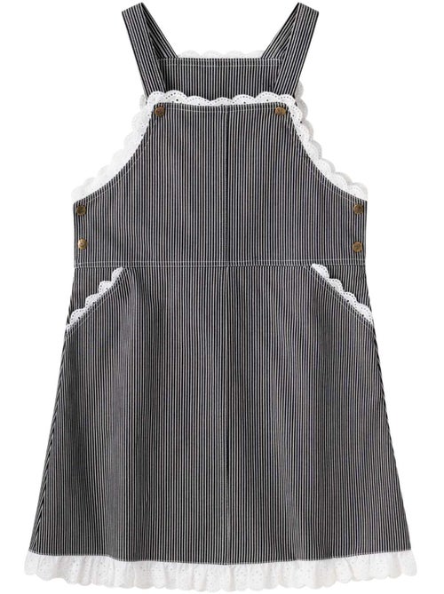 Robe Salopette  Jean Rayée    LOLA - La Faute à Voltaire - Kiabi