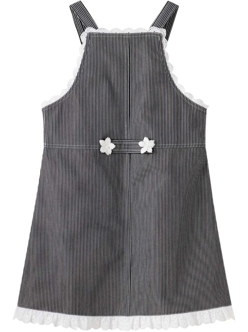 Robe Salopette  Jean Rayée    LOLA - La Faute à Voltaire Bleu marine - Kiabi