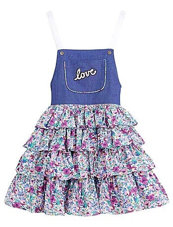 Robe Salopette Liberty à Volants et Bretelles GIGI - La Faute à Voltaire