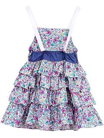 Robe Salopette Liberty à Volants et Bretelles GIGI - La Faute à Voltaire