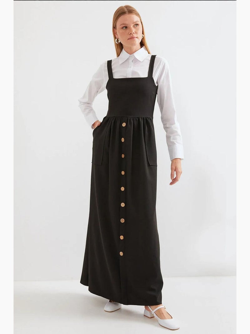 Robe salopette longue bdart Noir - Kiabi