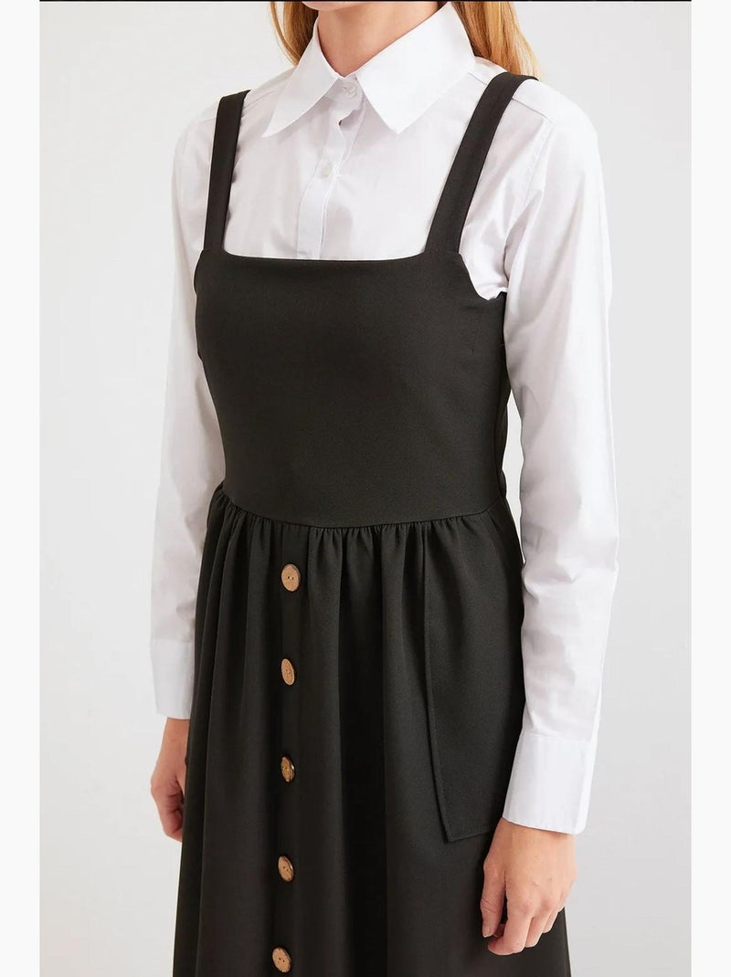 Robe salopette longue bdart Noir - Kiabi