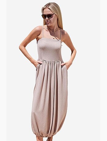 Robe salopette tricotée à bretelles bdart