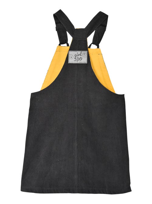 ROBE SALOPETTE VELOURS FILLE ANTHRACITE - Kiabi