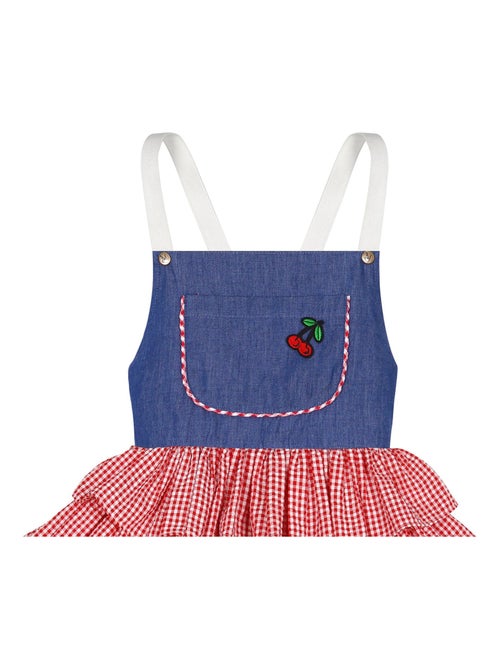 Robe Salopette  Vichy  à Volants et Bretelles  GIGI - La Faute à Voltaire - Kiabi