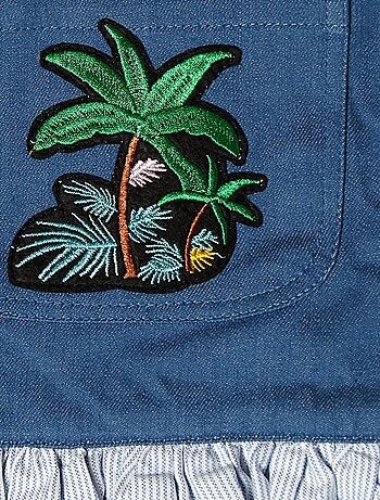 Robe Salopette Volants Fines Rayures GIGI - La Faute à Voltaire