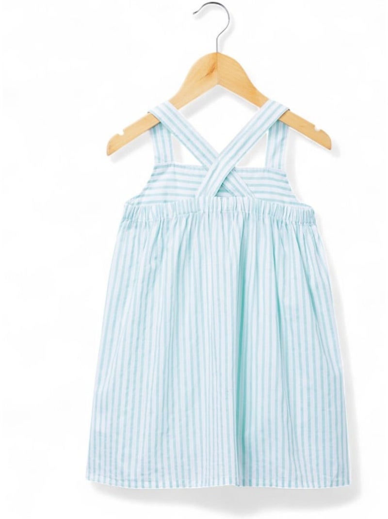 Robe sans manches 100% coton - terre de marins Blanc Vert - Kiabi