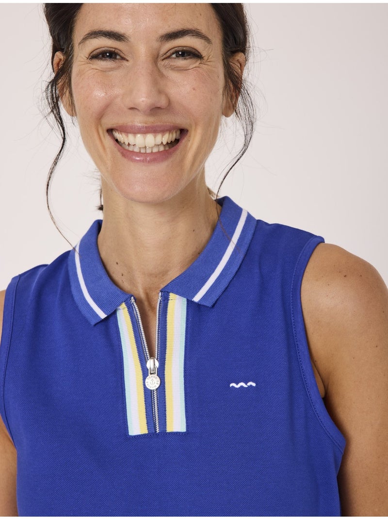 Robe sans manches 100% coton - Terre de Marins Bleu - Kiabi