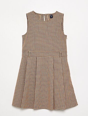 Robe sans manches à carreaux