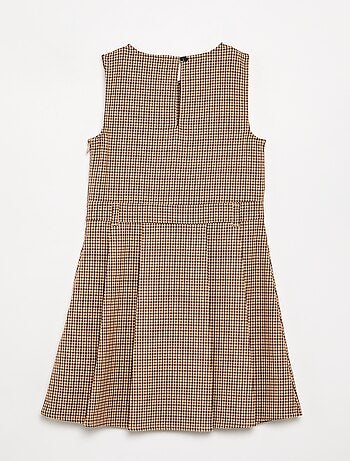 Robe sans manches à carreaux