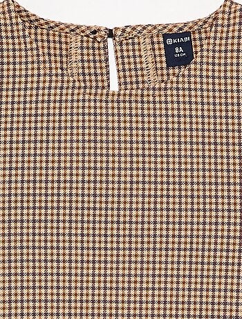 Robe sans manches à carreaux