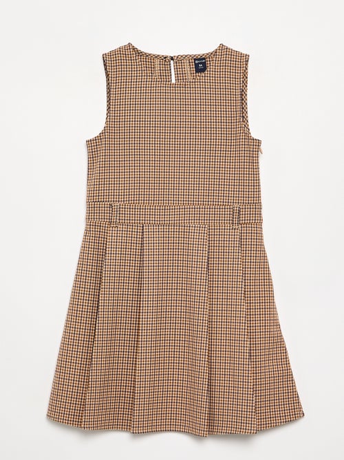 Robe sans manches à carreaux - Kiabi