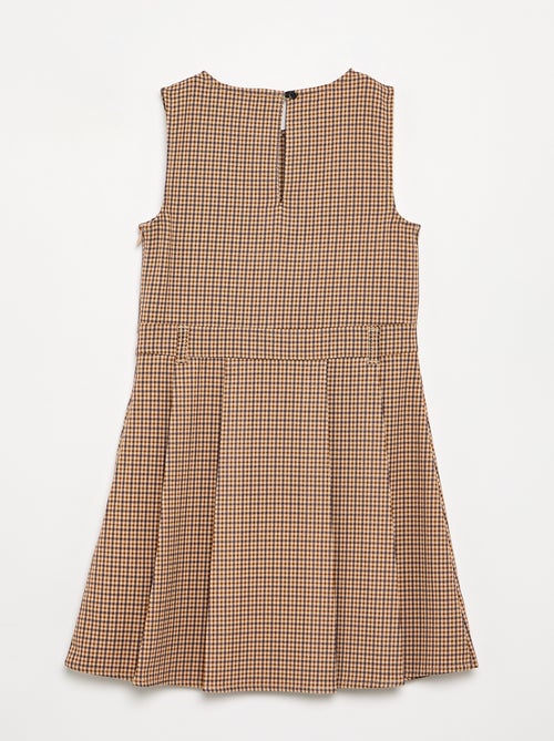 Robe sans manches à carreaux - Kiabi