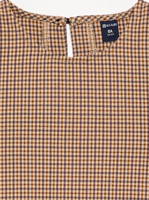 Robe sans manches à carreaux - Kiabi