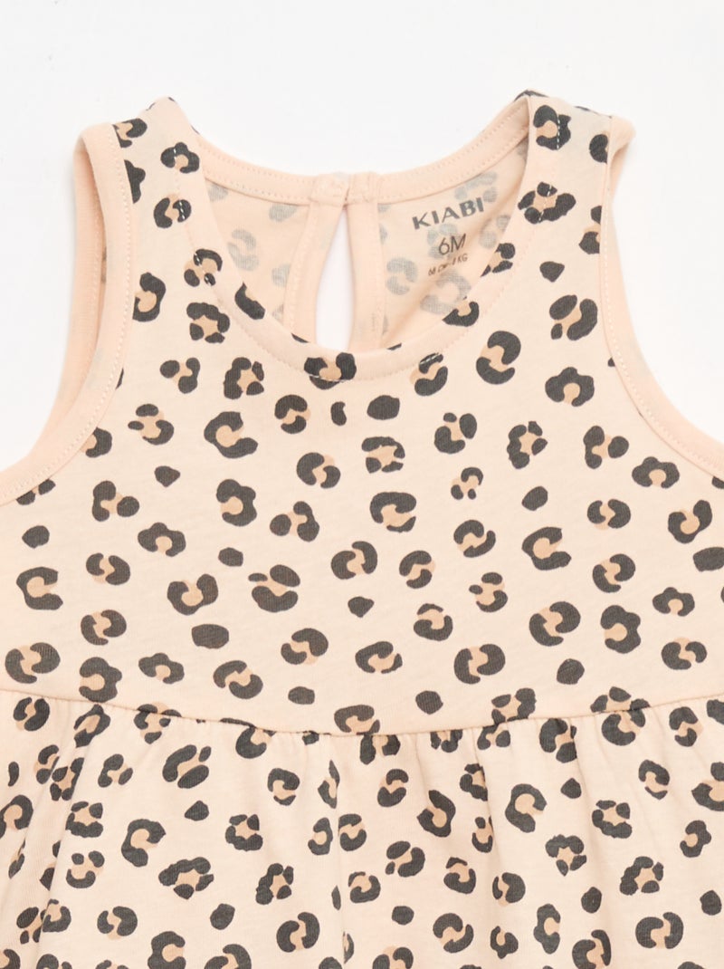 Robe sans manches à message Beige - Kiabi