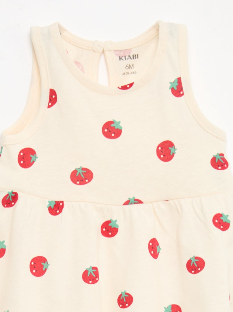 Robe sans manches à message Blanc - Kiabi