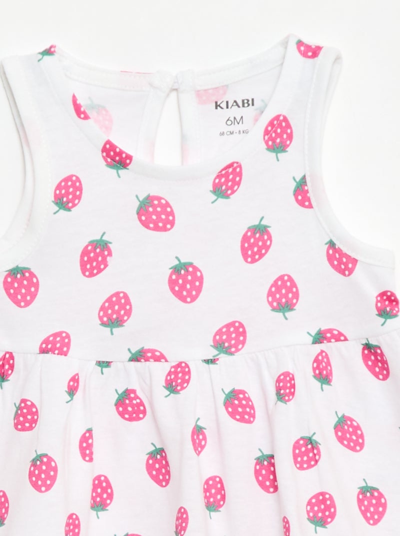 Robe sans manches à message Blanc - Kiabi