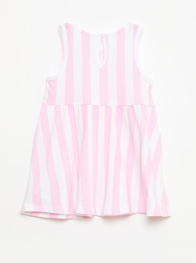 Robe sans manches à message Rose - Kiabi