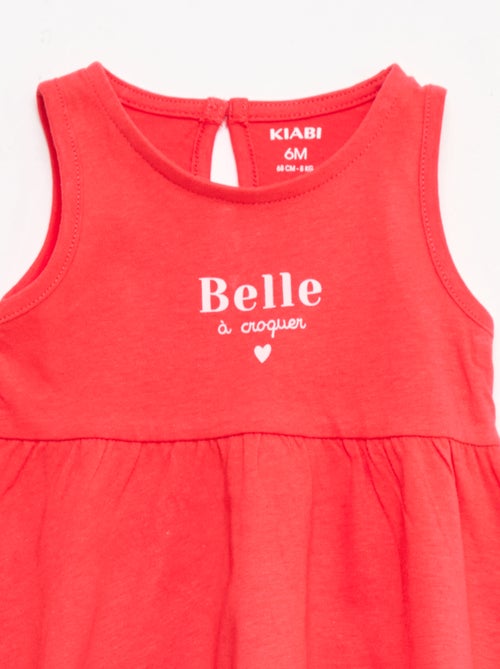 Robe sans manches à message - Kiabi
