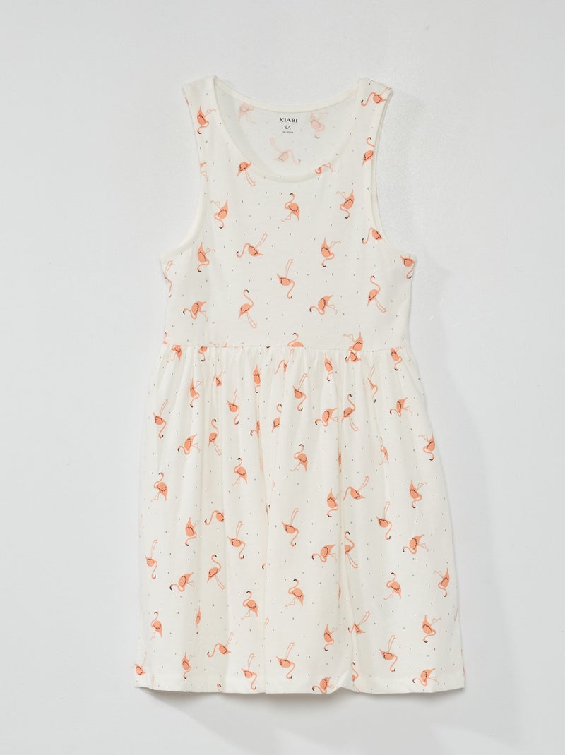 Robe sans manches à motifs BEIGE - Kiabi