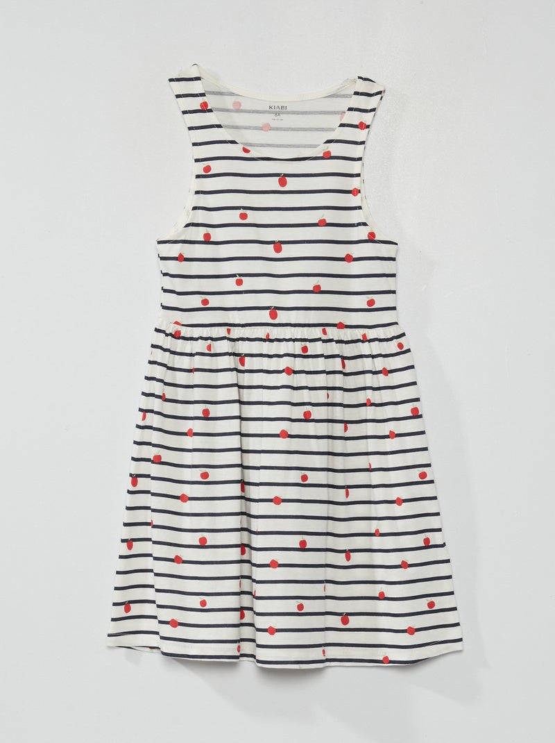 Robe sans manches à motifs Beige - Kiabi