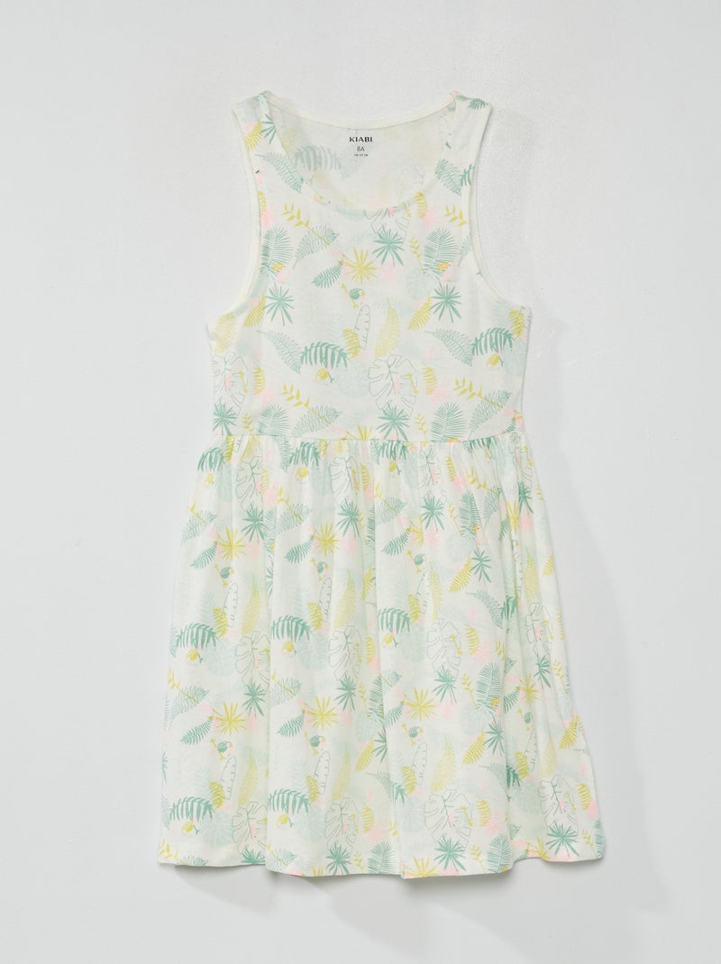 Robe sans manches à motifs Beige - Kiabi