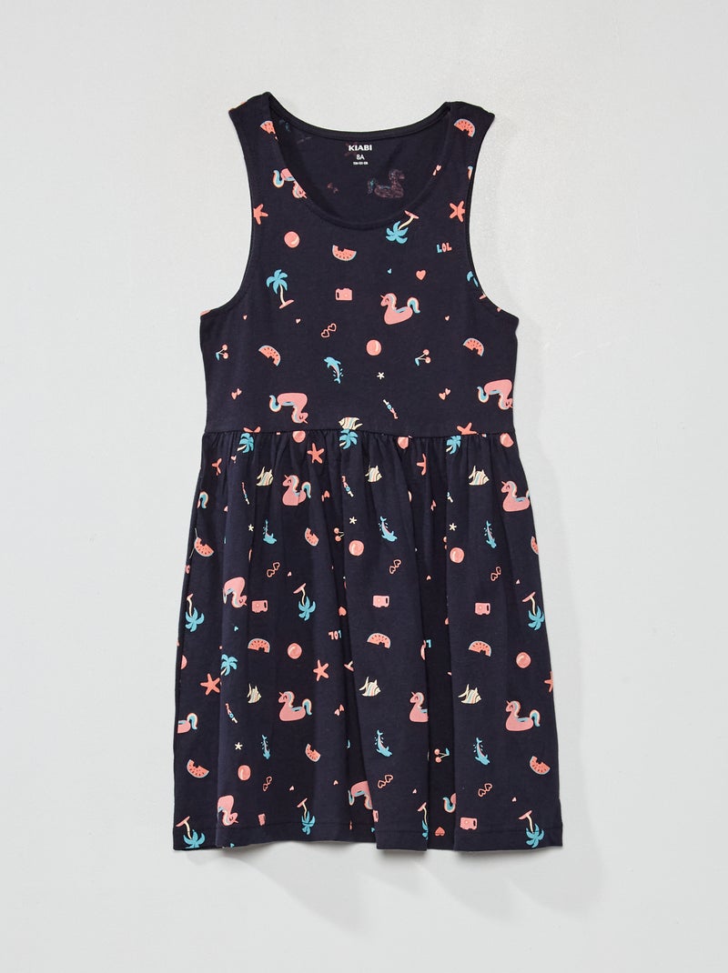 Robe sans manches à motifs Bleu 'plage' - Kiabi