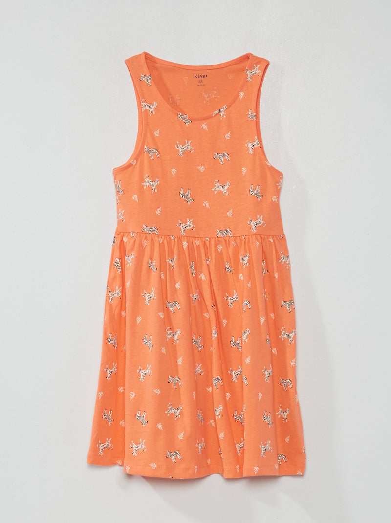Robe sans manches à motifs Orange - Kiabi