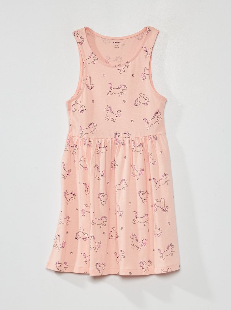 Robe sans manches à motifs Rose 'licorne' - Kiabi