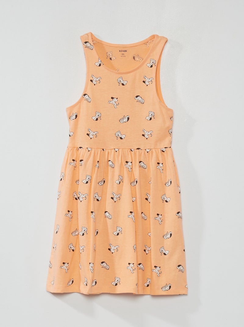 Robe sans manches à motifs Rose - Kiabi