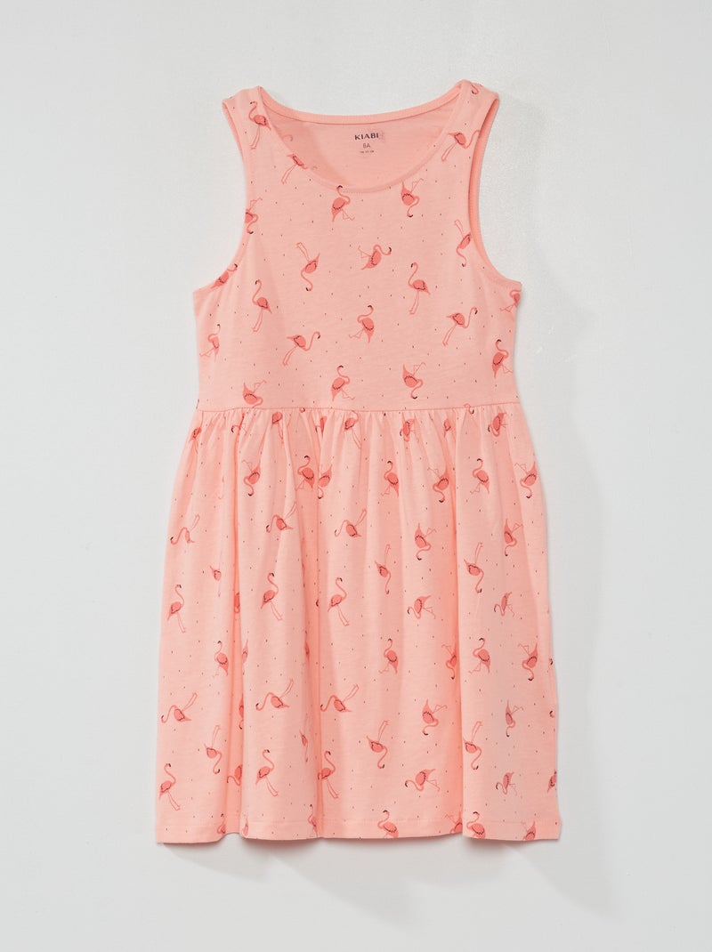Robe sans manches à motifs Rose - Kiabi