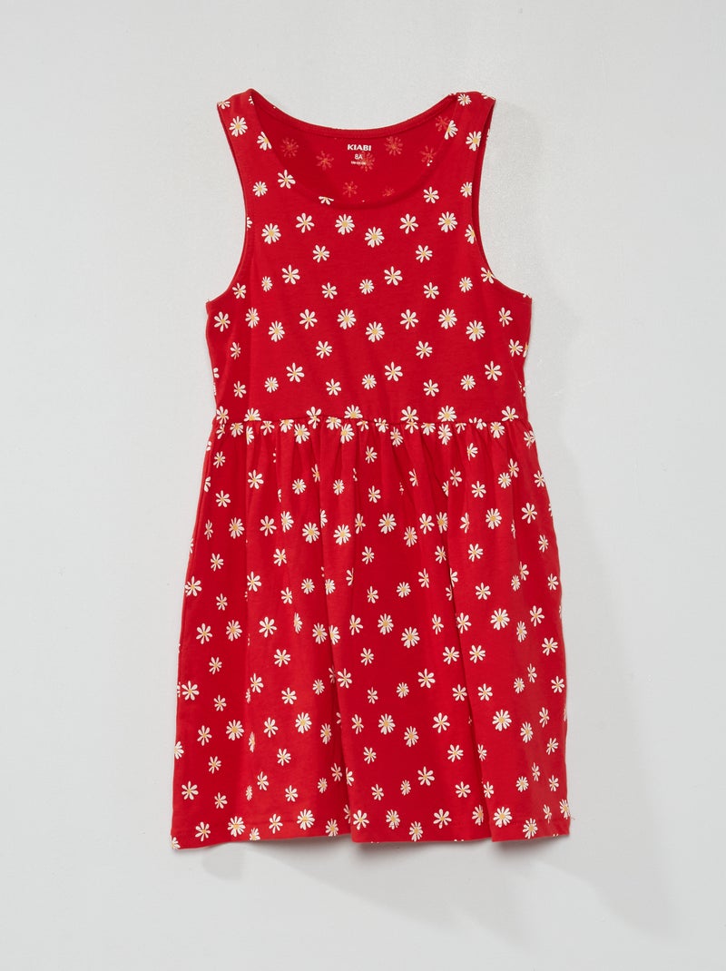 Robe sans manches à motifs Rouge - Kiabi