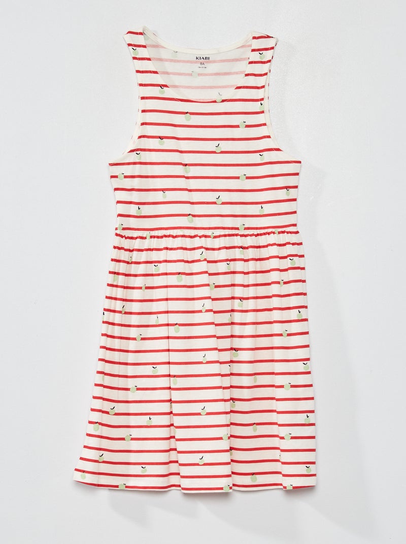Robe sans manches à motifs Rouge - Kiabi
