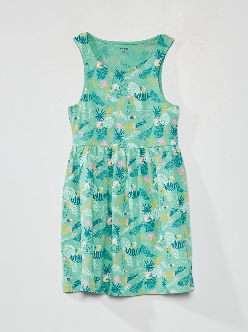 Robe sans manches à motifs Vert 'tropique' - Kiabi