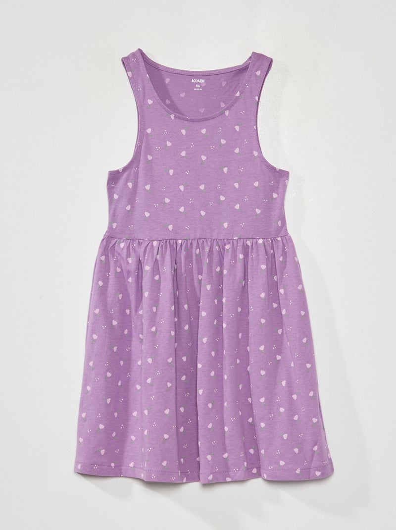 Robe sans manches à motifs Violet - Kiabi