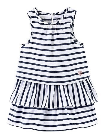 ROBE SANS MANCHES A VOLANTS
