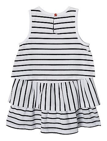 ROBE SANS MANCHES A VOLANTS