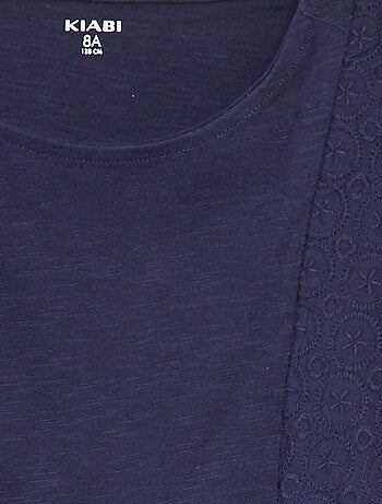 Robe sans manches avec broderies anglaises