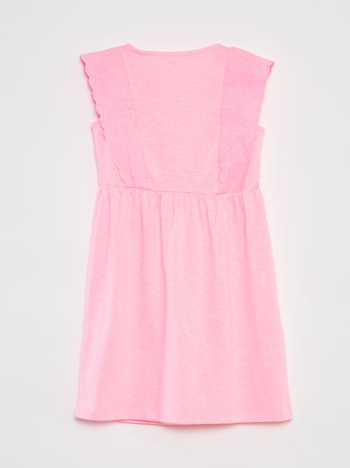 Robe sans manches avec broderies anglaises - Kiabi