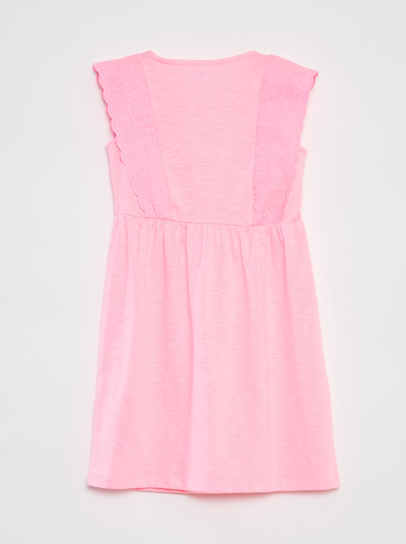 Robe sans manches avec broderies anglaises ROSE - Kiabi